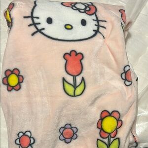 Hello Kitty Pink Floral Blanket